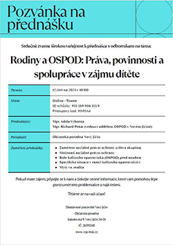Rodina a OSPOD: Prva, povinnosti a spoluprce v zjmu dtte