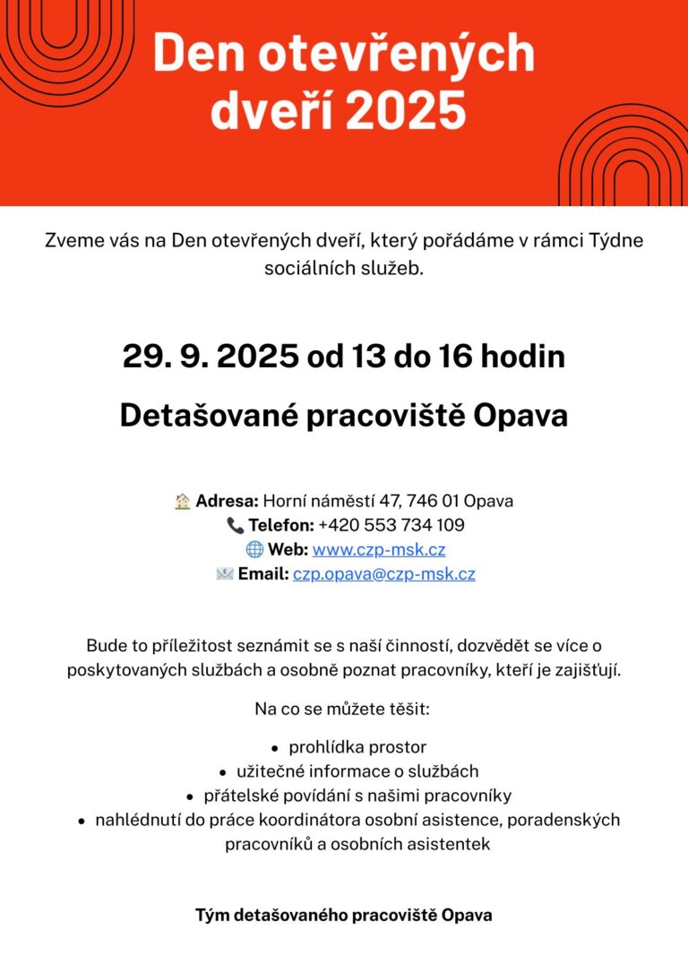 Den otevřených dveří na detašovaném pracovišti v Opavě