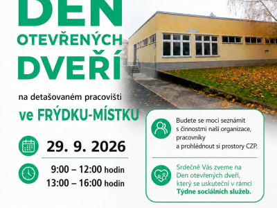 Pozvánka: Den otevřených dveří na pracovišti ve Frýdku-Místku 