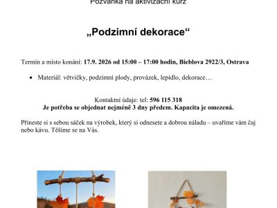 Pozvánka na Klub čaj o&nbsp;páté: Podzimní dekorace